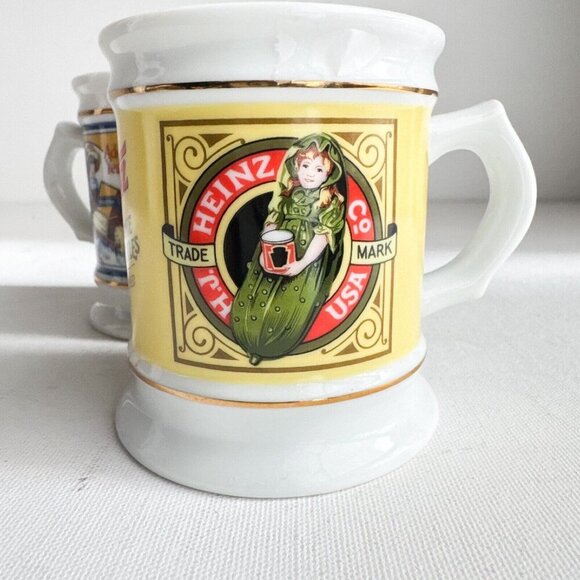 Vintage The Corner Store Mugs Set of 2 Wheatena and Heinz's Sweet Pickles - Picture 8 of 11